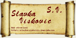 Slavka Višković vizit kartica